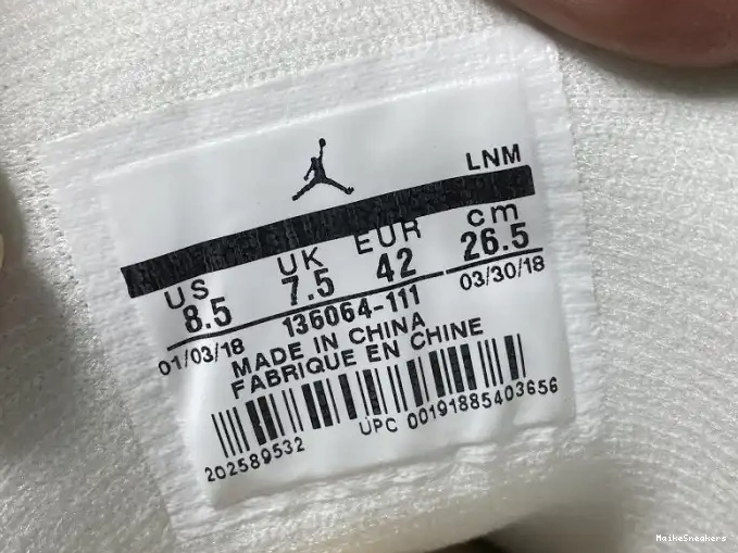 MaikeSneakers 3 White Triple Jordan Retro 136064-111 Air 0530